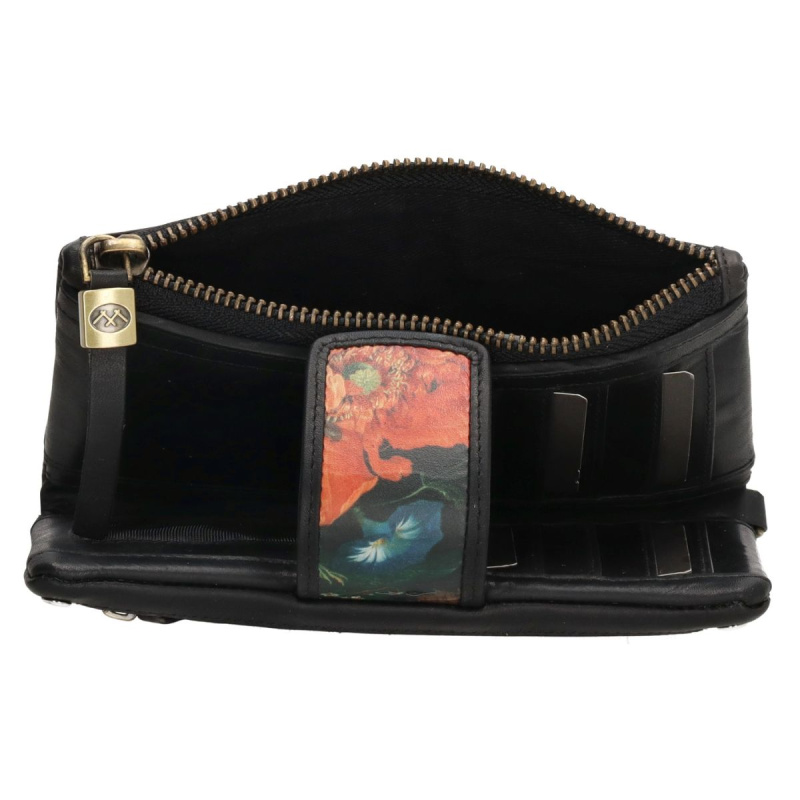 Dámska kožená peňaženka čierna Berget