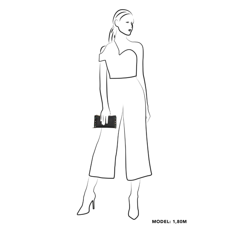 Dámska kožená peňaženka čierna Berget