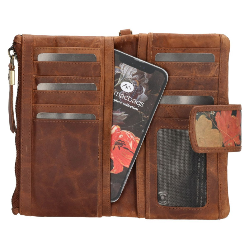 Dámska kožená peňaženka koňaková Berget