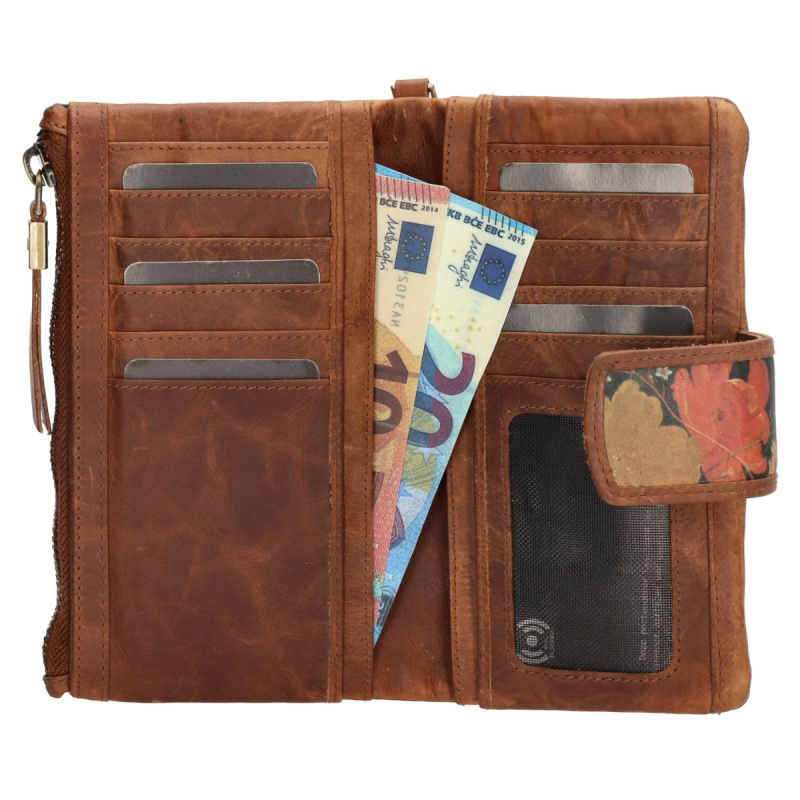 Dámska kožená peňaženka koňaková Berget