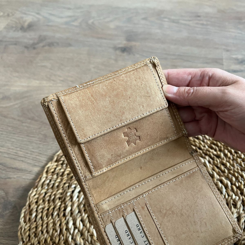 Pánska kožená peňaženka tan ATTIS