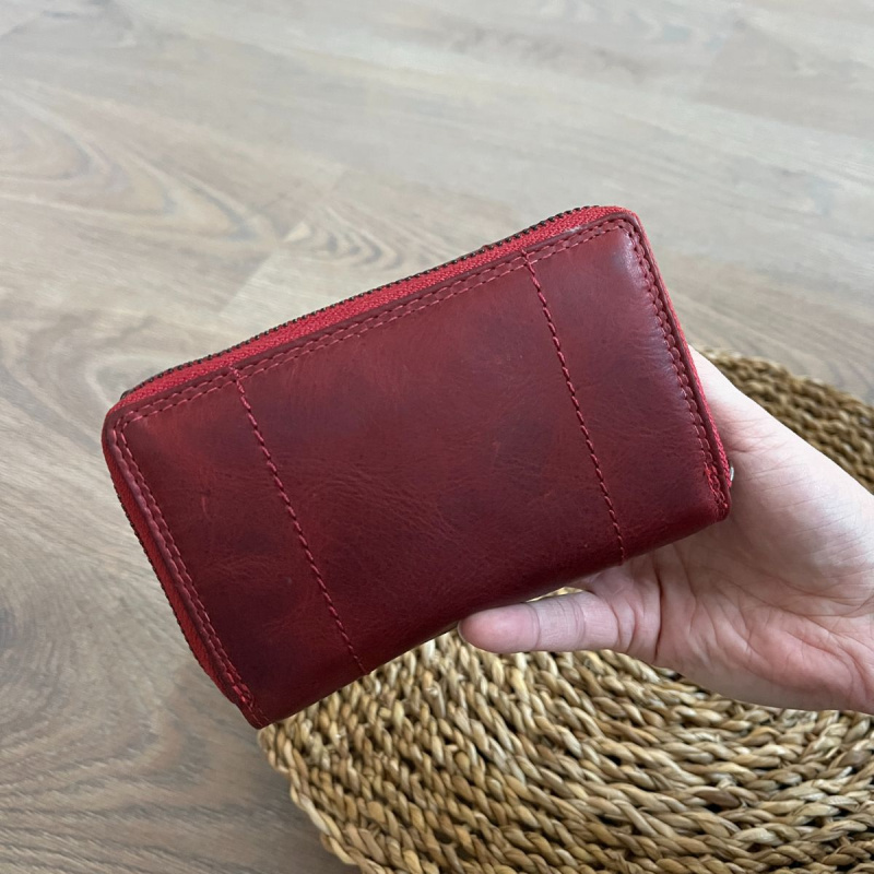 Dámska kožená peňaženka červená Tania