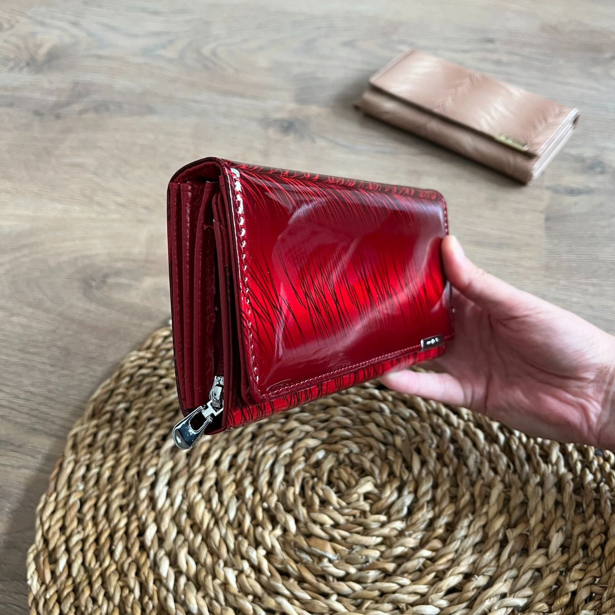 Dámska kožená peňaženka červená BALERE