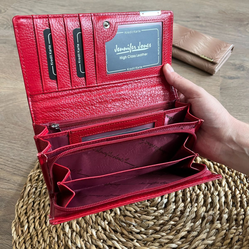 Dámska kožená peňaženka červená BALERE