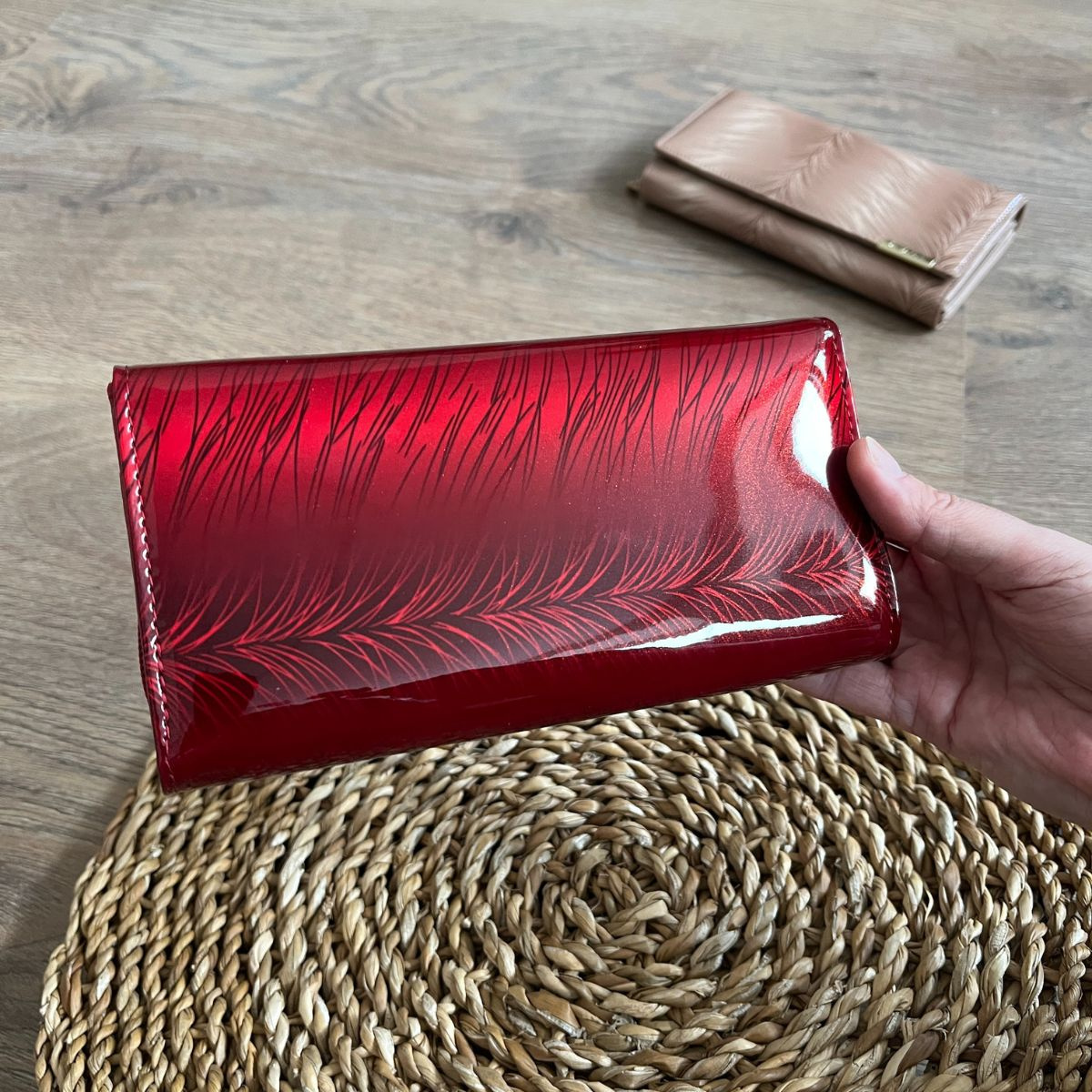 Dámska kožená peňaženka červená BALERE