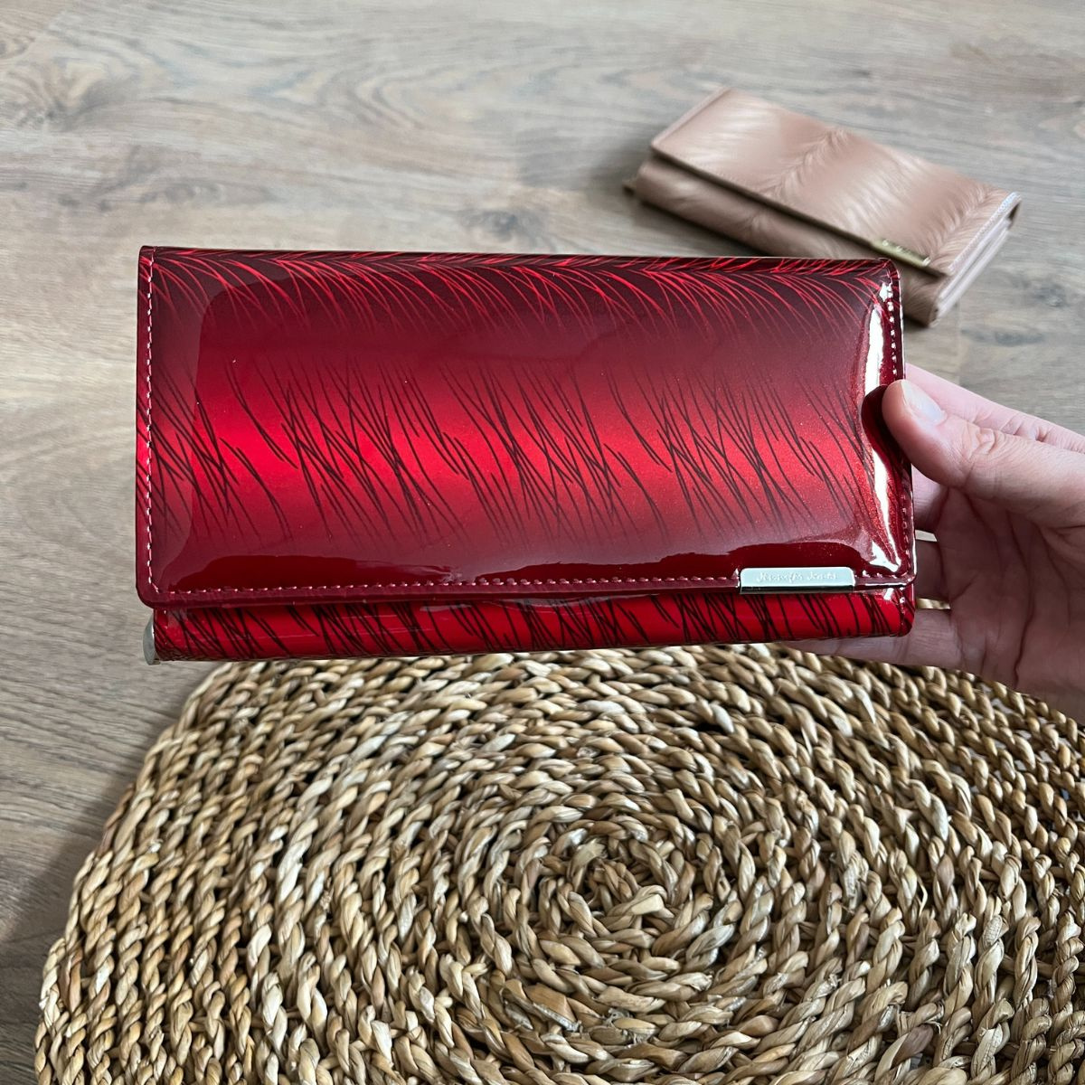 Dámska kožená peňaženka červená BALERE