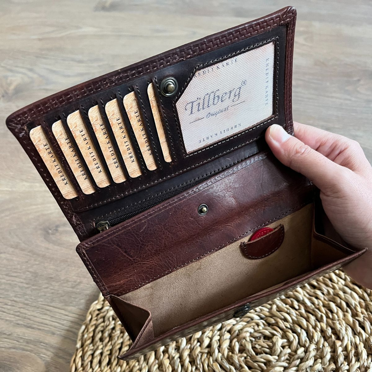 Dámska kožená peňaženka hnedá BIRGIT