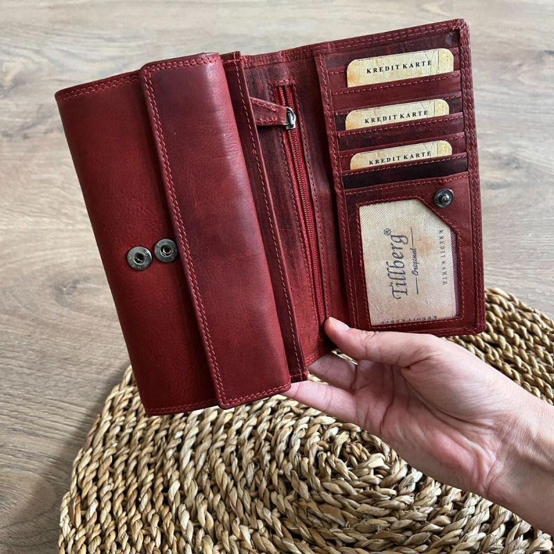 Dámska kožená peňaženka červená BRETTA