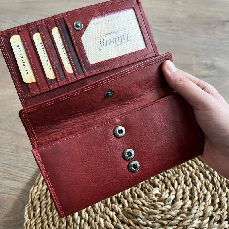 Dámska kožená peňaženka červená BRETTA