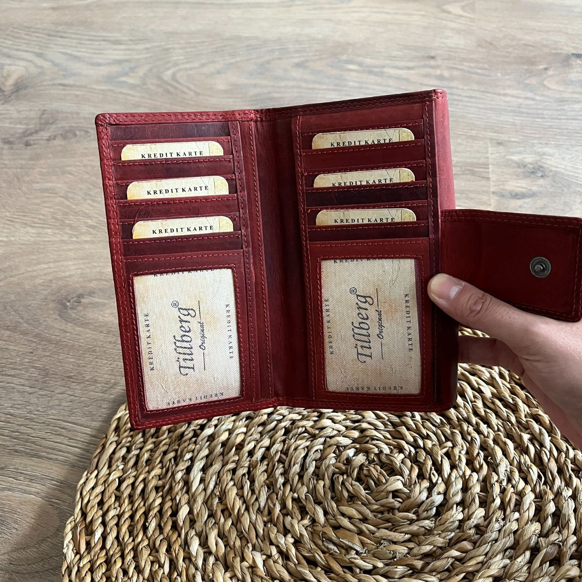 Dámska kožená peňaženka červená BRETTA