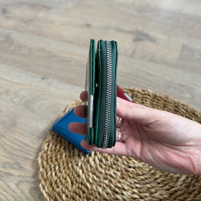 Malá dámska kožená peňaženka zelená BRINA