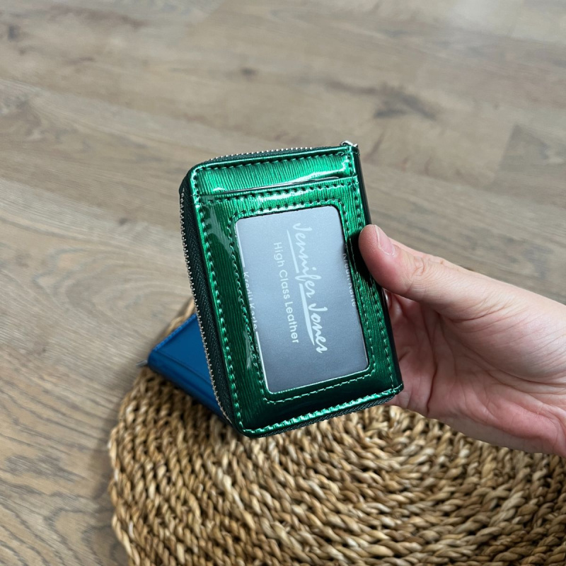 Malá dámska kožená peňaženka zelená BRINA