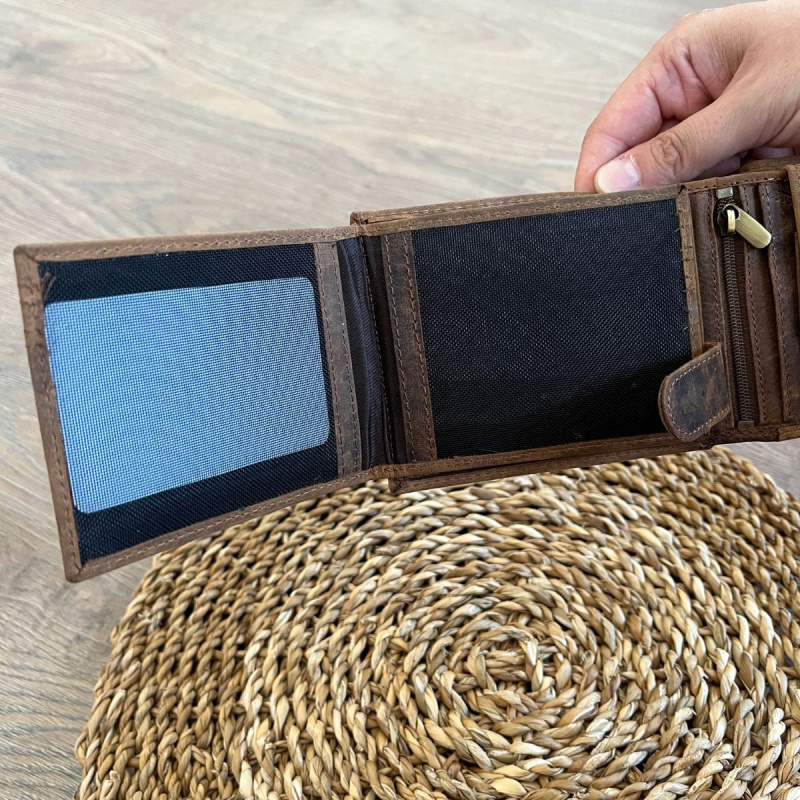 Pánska kožená peňaženka hnedá MIRON