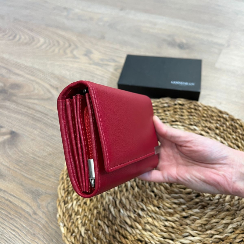 Dámska kožená peňaženka červená EDINA