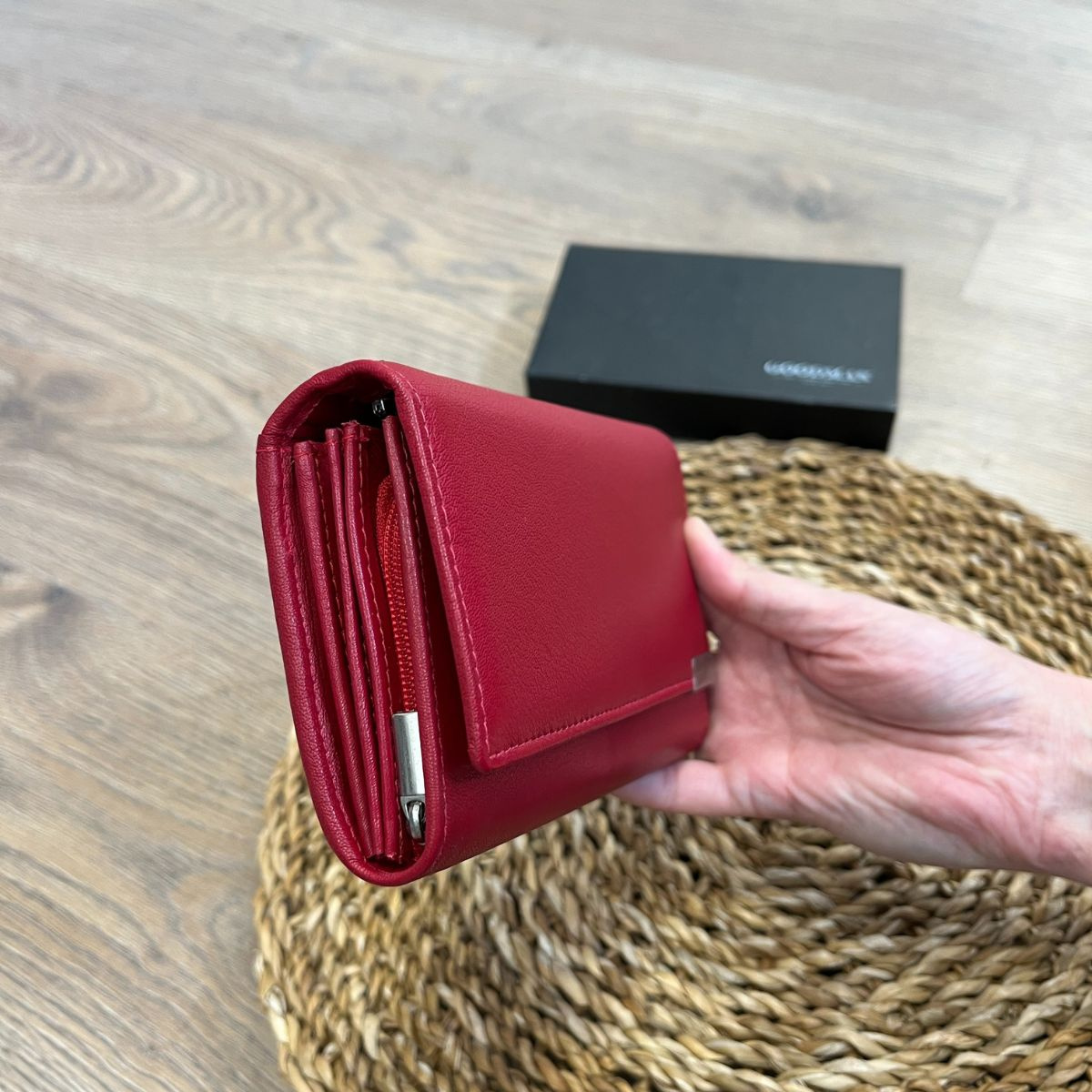 Dámska kožená peňaženka červená EDINA