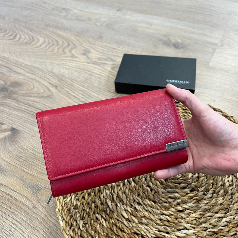 Dámska kožená peňaženka červená EDINA