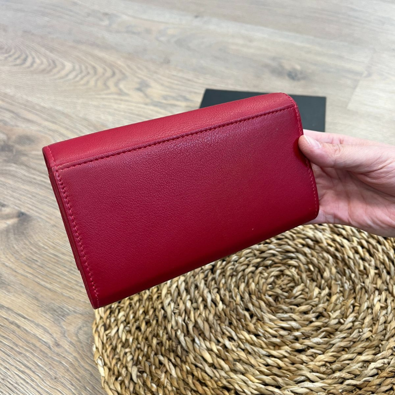 Dámska kožená peňaženka červená EDINA