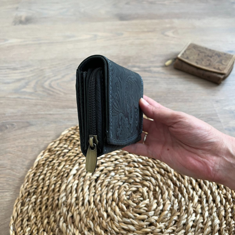 Dámska kožená peňaženka čierna HERTA