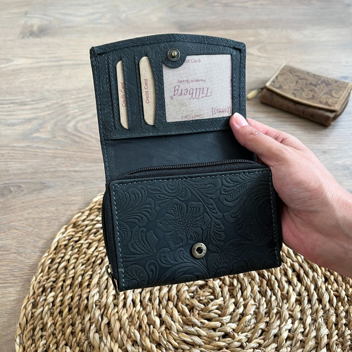 Dámska kožená peňaženka čierna HERTA