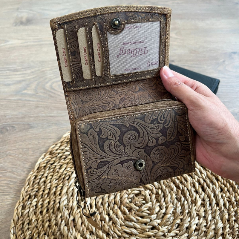 Dámska kožená peňaženka tan HERTA