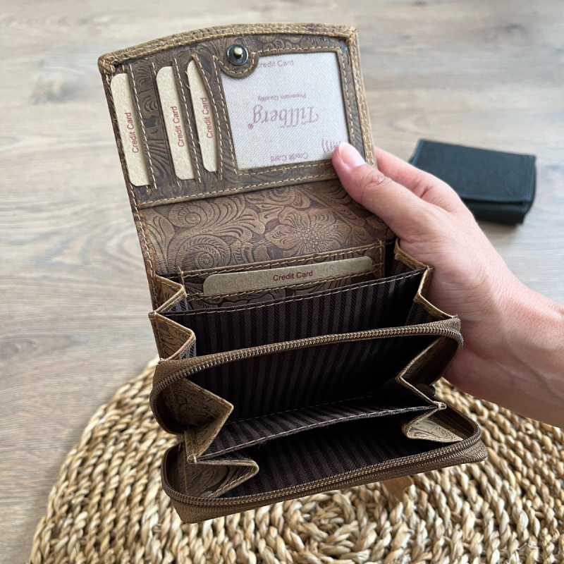 Dámska kožená peňaženka tan HERTA