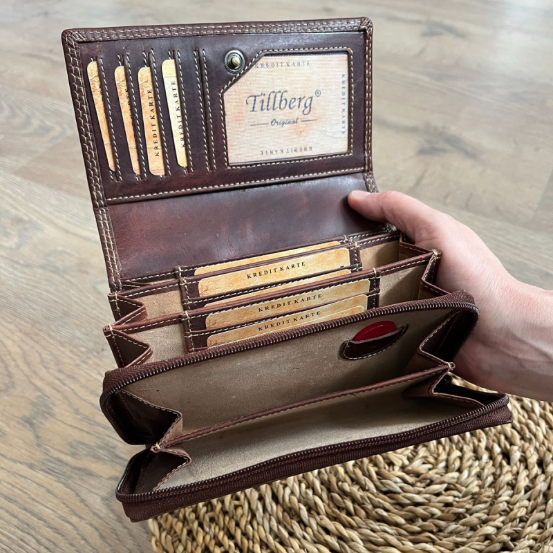 Dámska kožená peňaženka hnedá IRISA