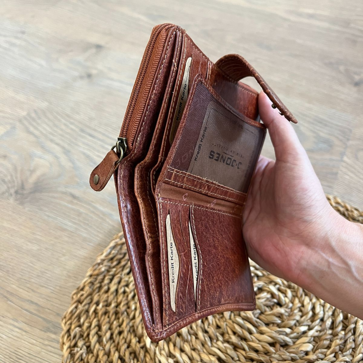 Dámska kožená peňaženka koňaková ANTONIA