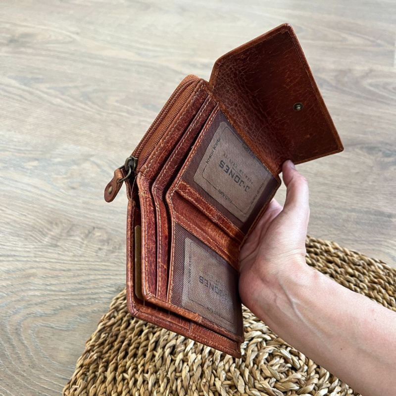 Dámska kožená peňaženka koňaková ANAIS