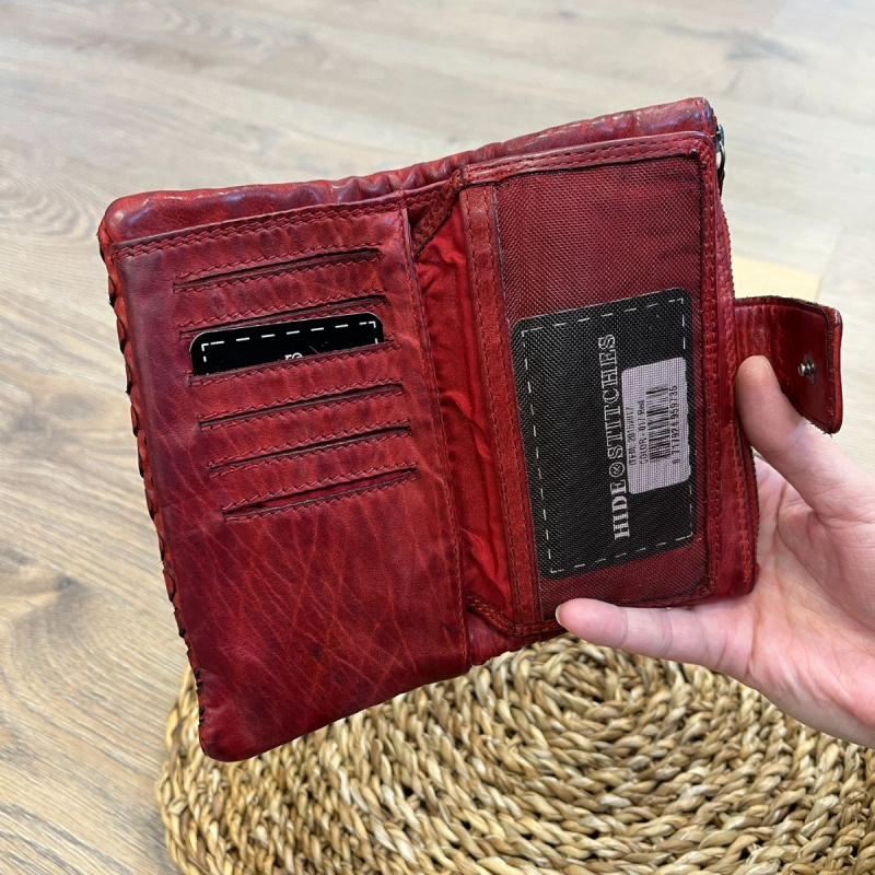 Dámska kožená peňaženka červená Siana