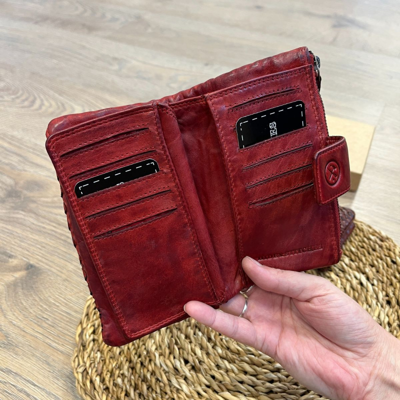 Dámska kožená peňaženka červená Siana