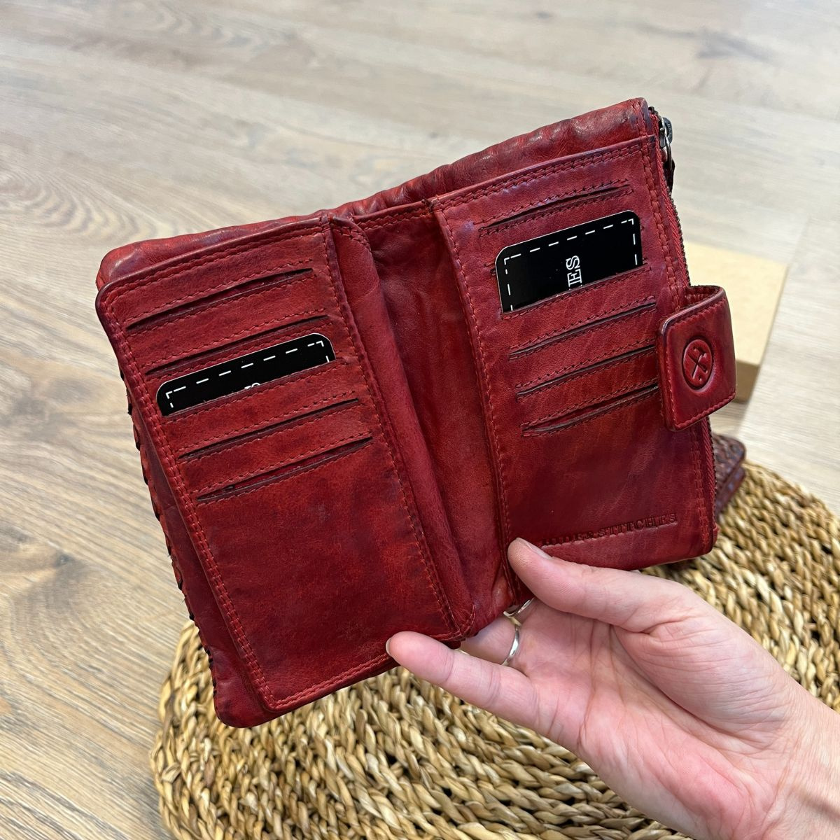 Dámska kožená peňaženka červená Siana