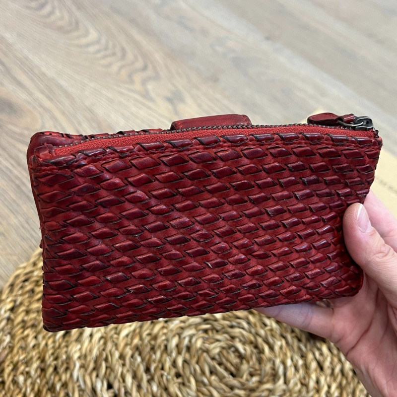 Dámska kožená peňaženka červená Siana