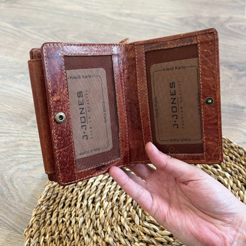 Dámska kožená peňaženka koňaková ADINA