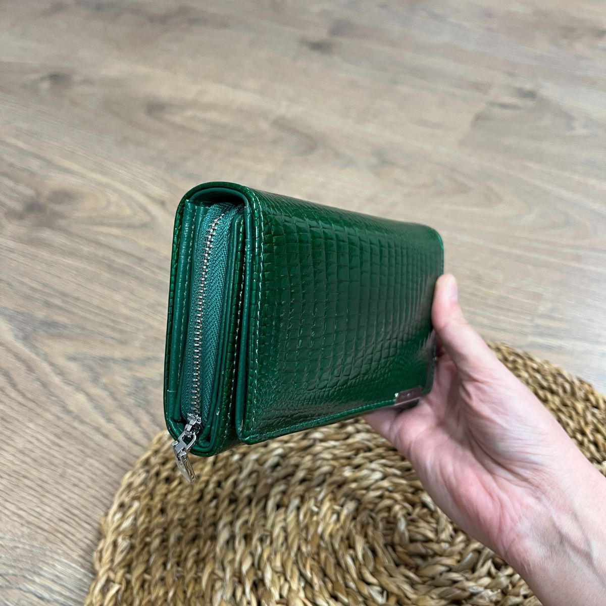 Dámska kožená peňaženka zelená ZAFIRA