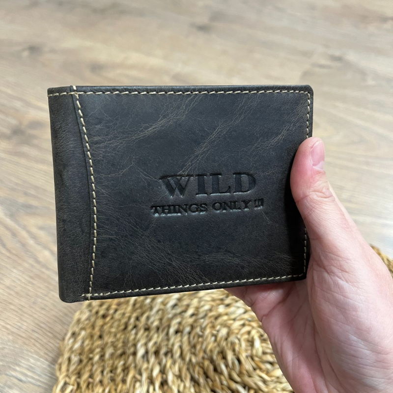 Pánska kožená peňaženka hnedá (tmavohnedá)