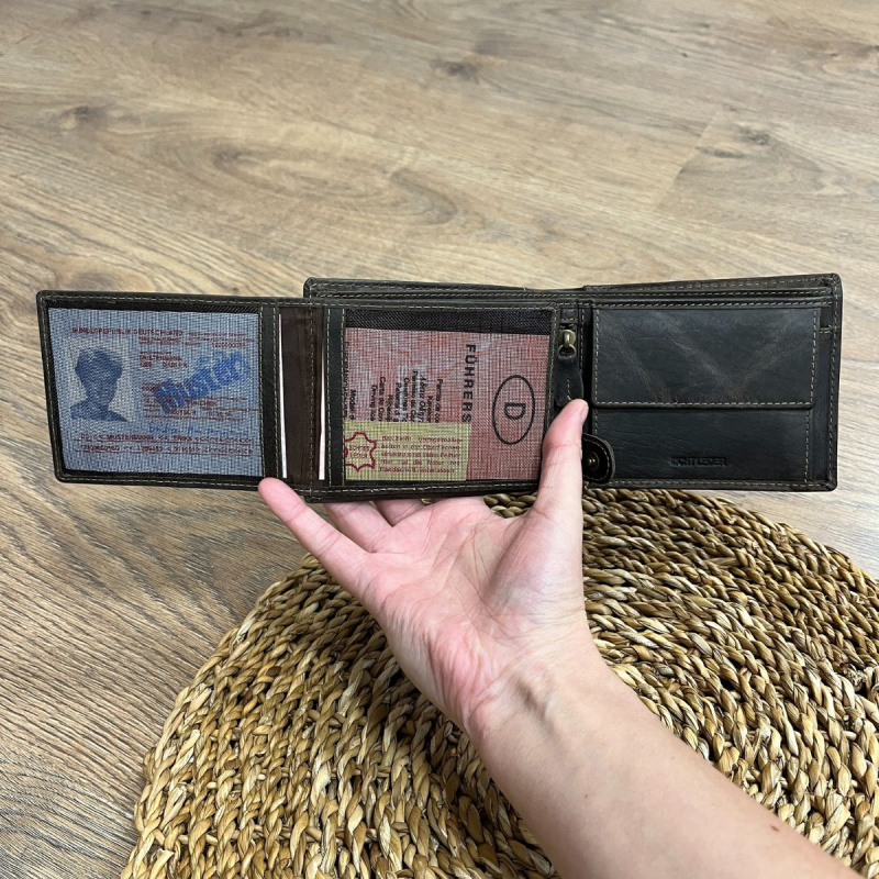 Pánska kožená peňaženka hnedá REMUS