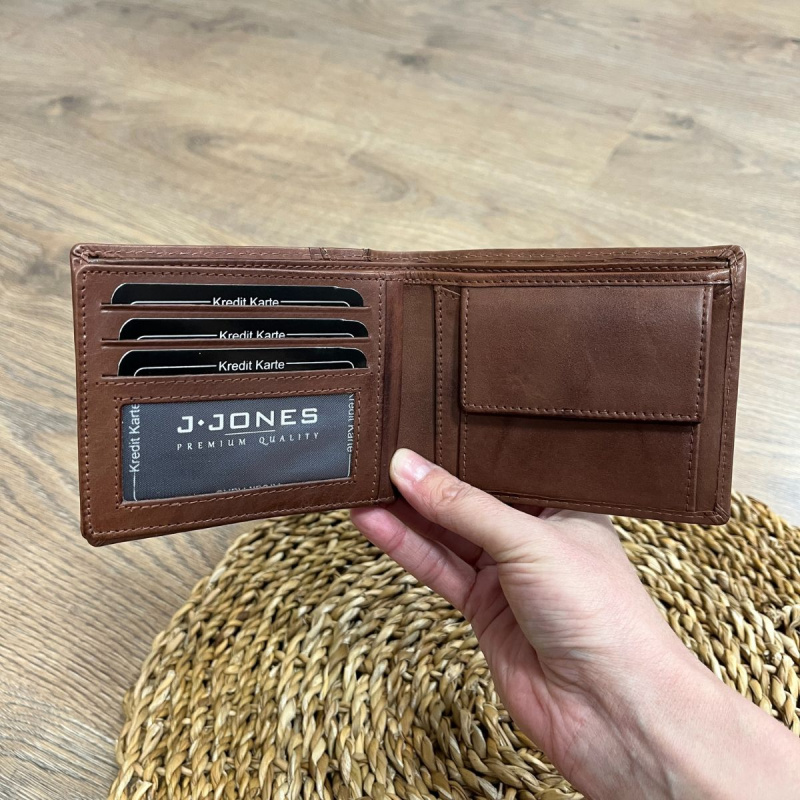 Pánska kožená peňaženka hnedá EDVIN