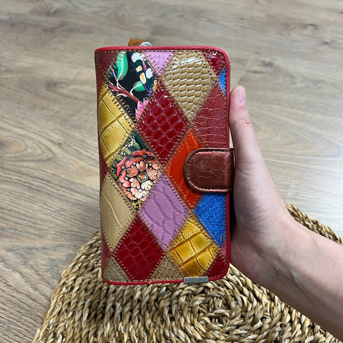 Dámska kožená peňaženka patchwork FATIMA