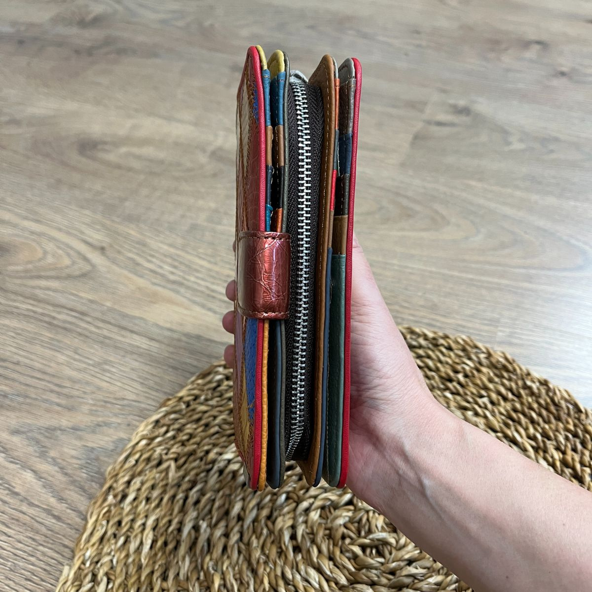 Dámska kožená peňaženka patchwork FATIMA