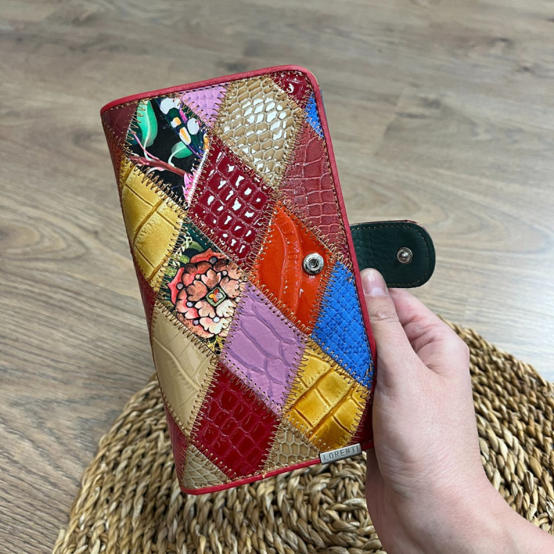 Dámska kožená peňaženka patchwork FATIMA