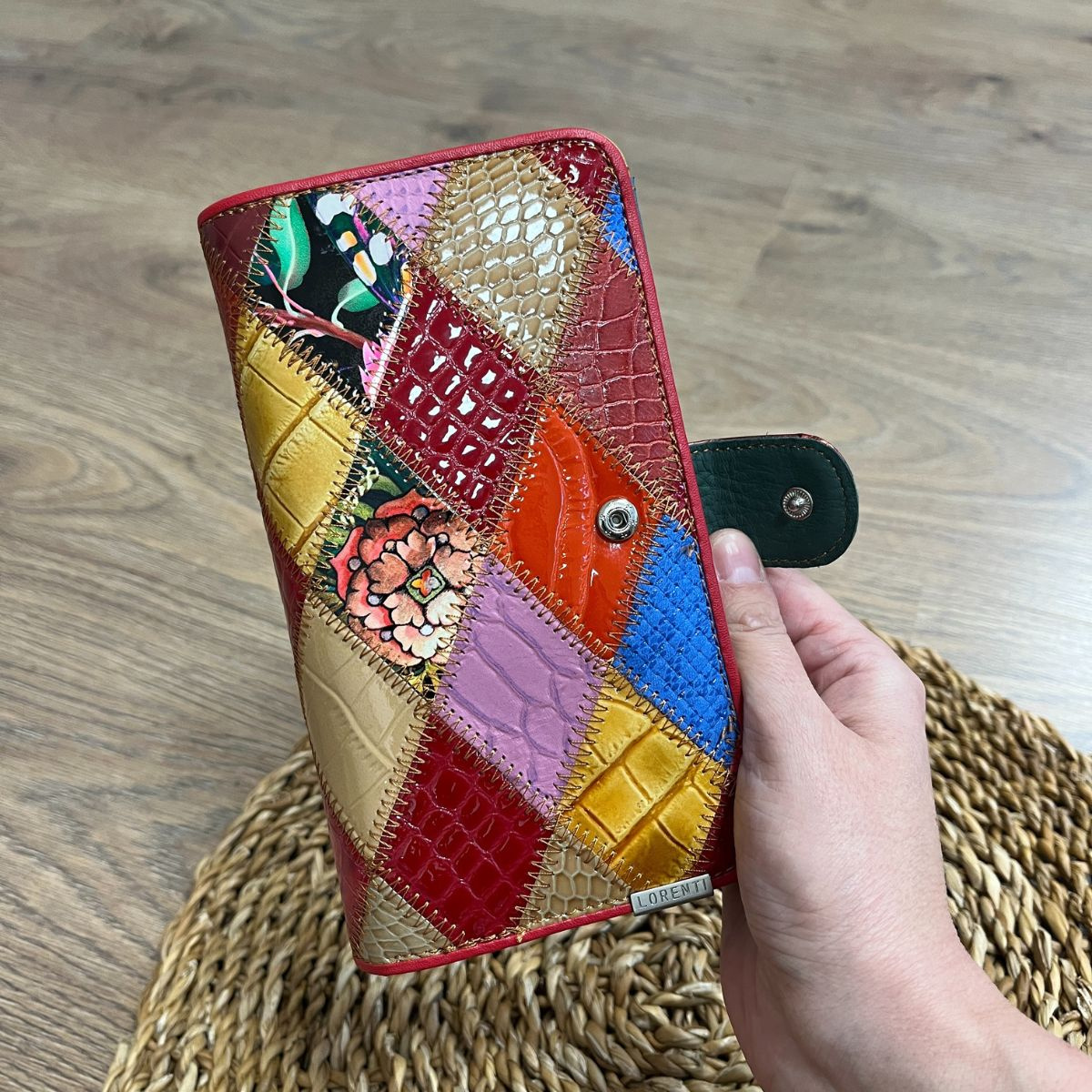 Dámska kožená peňaženka patchwork FATIMA