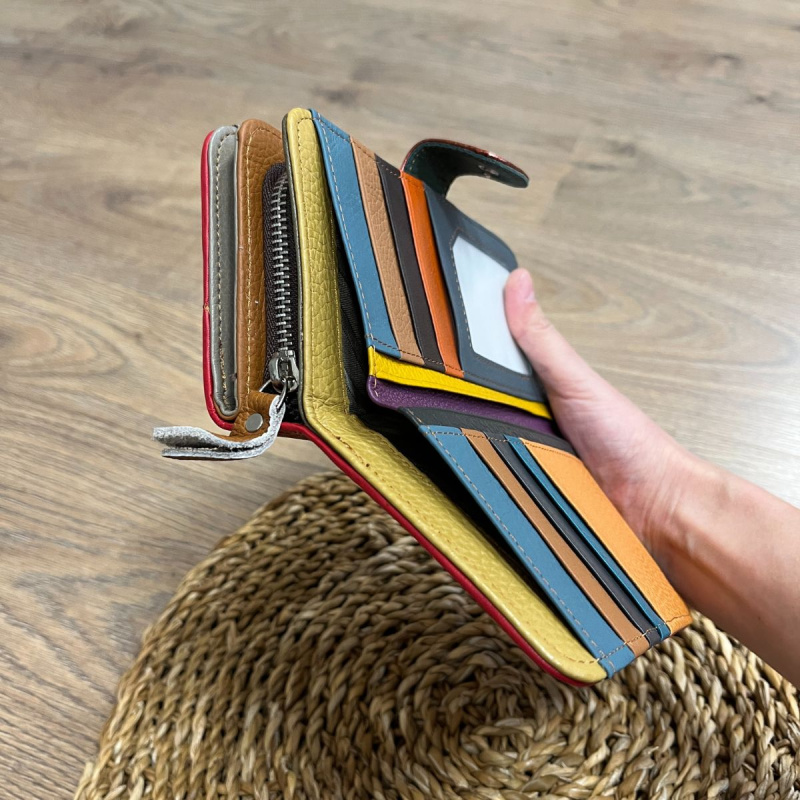 Dámska kožená peňaženka patchwork FATIMA