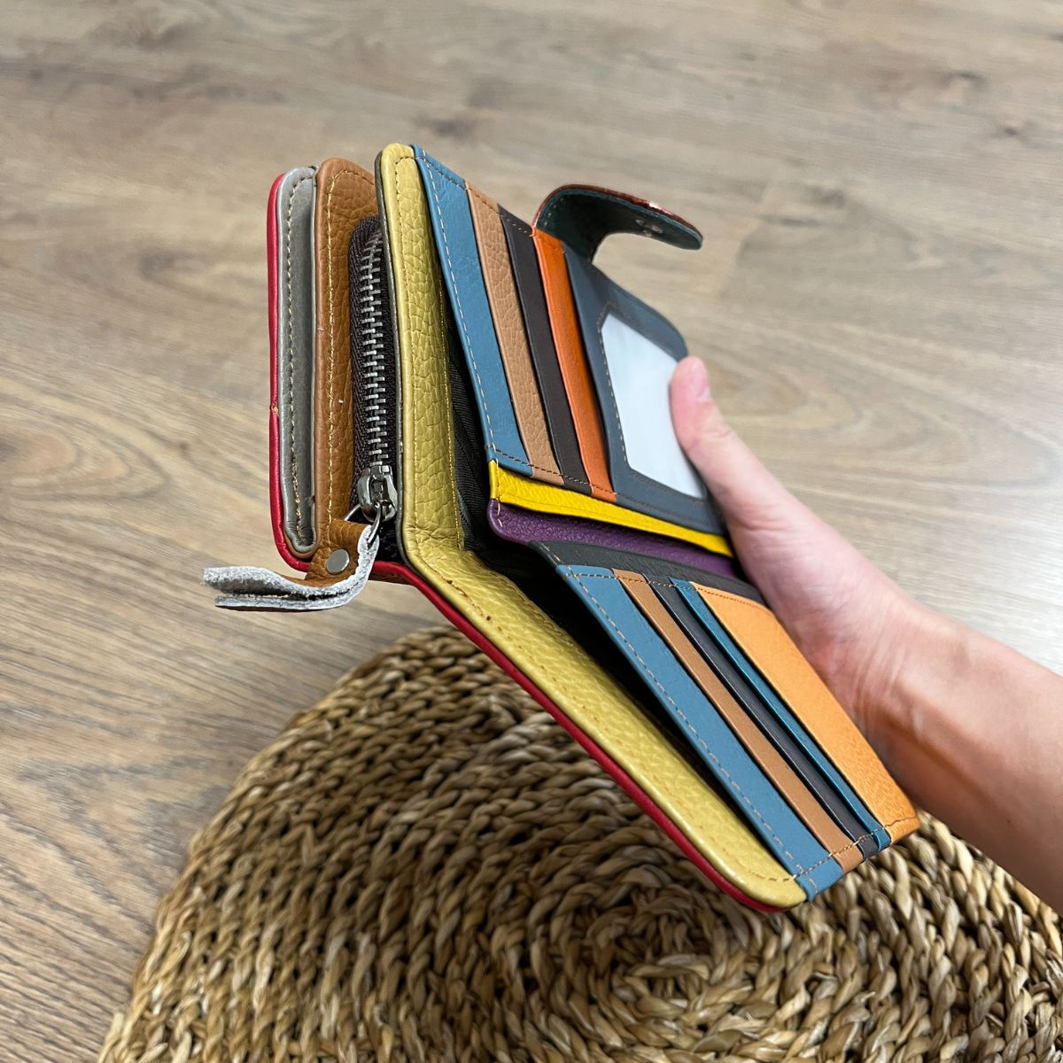 Dámska kožená peňaženka patchwork FATIMA