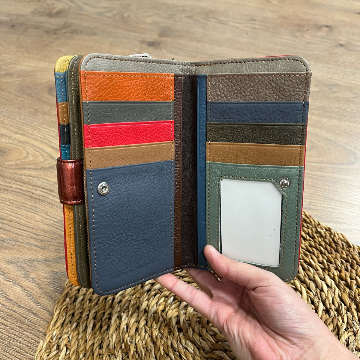 Dámska kožená peňaženka patchwork FATIMA