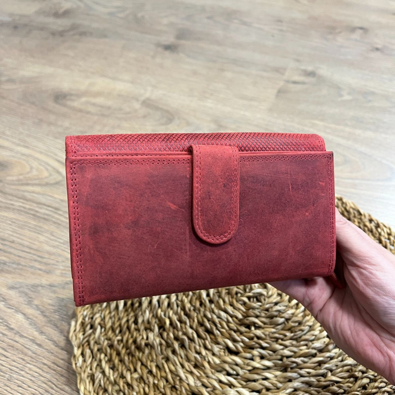 Dámska kožená peňaženka červená KATRINA