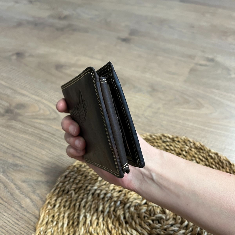 Pánska kožená peňaženka tmavohnedá SVEN