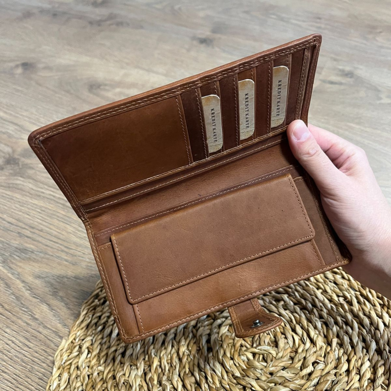 Dámska kožená peňaženka tan XENIA