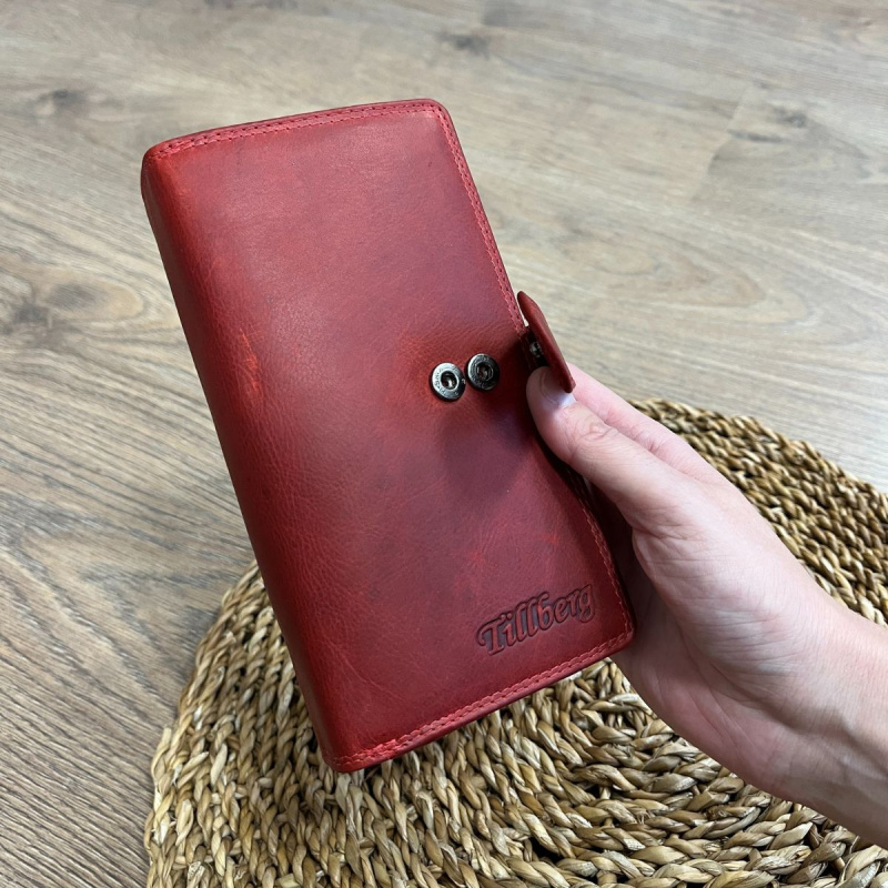 Dámska kožená peňaženka červená XENIA