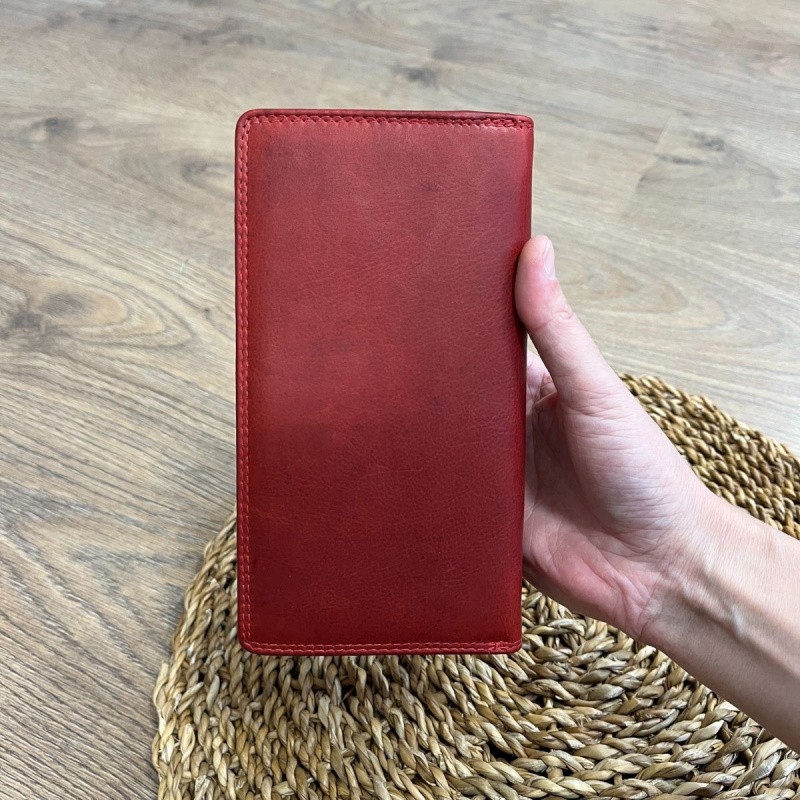 Dámska kožená peňaženka červená XENIA