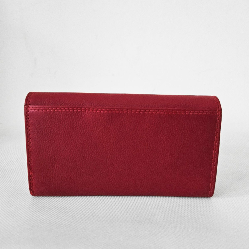 Červená dámska kožená peňaženka KAYLA